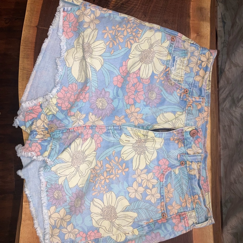 American Eagle Outfitters Floral Jean Shorts
